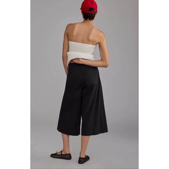 Anthropologie Cropped Wide-Leg Trousers - New 12 - Picture 4 of 5